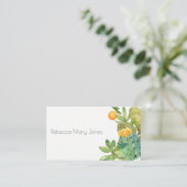 SUCCULT CACTUS FLORAL GARDEN WATERVERF VISITEKAARTJE (Staand voorkant)