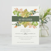 SUCCULT CACTUS FLORAL WATERVERF BABY SHOWER KAART (Staand voorkant)