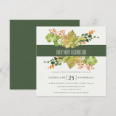 SUCCULT CACTUS FLORAL WATERVERF BABY SHOWER KAART (Voorkant / Achterkant)