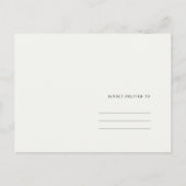 SUCCULT CACTUS FLORAL WATERVERF BEWAREN DE DATUM AANKONDIGINGSKAART (Achterkant)