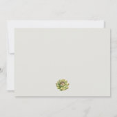 SUCCULT CACTUS FLORAL WATERVERF BEWAREN DE DATUM SAVE THE DATE (Achterkant)