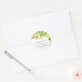 SUCCULT CACTUS FLORAL WATERVERF ENVELOPE SEAL RONDE STICKER (Envelop)