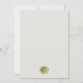 SUCCULT CACTUS FLORAL WATERVERF VRIJGEZELLENFEEST KAART (Achterkant)