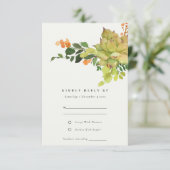 SUCCULT CACTUS ORANJE FLORALE WATERVERF RSVP (Staand voorkant)