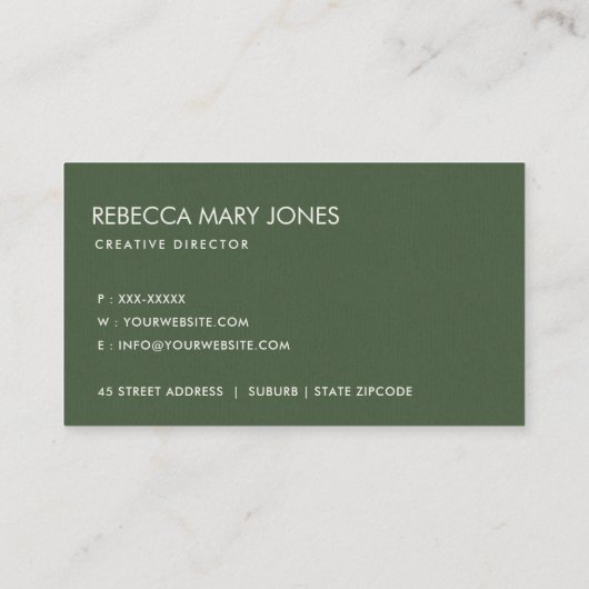 SUCCULT CACTUS ORANJE FLORALE WATERVERF VISITEKAARTJE (Achterkant)