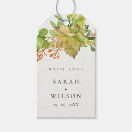 SUCCULT GARDEN FLORAL CACTUS WATERVERF WEDING CADEAULABEL