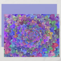 Succulte Abstracte Kunst Floral Paars Kleurrijk