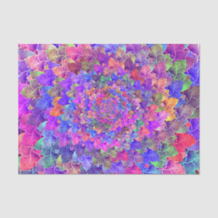 Succulte Abstracte Kunst Paarse Floral Colorful Tissuepapier