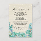 Succulte accommodatiemunt bruiloft kaarten (Voorkant)