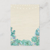 Succulte accommodatiemunt bruiloft kaarten (Achterkant)