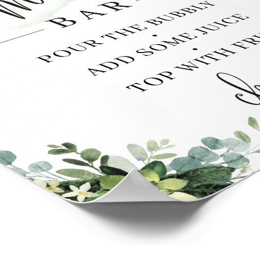 Succulte bloemen eucalyptus mam-osa barteken poster (Hoek)