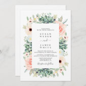 Succulte bruiloft Uitnodiging (Voorkant / Achterkant)