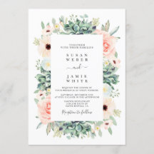 Succulte bruiloft Uitnodiging