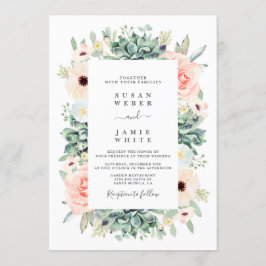 Succulte bruiloft Uitnodiging