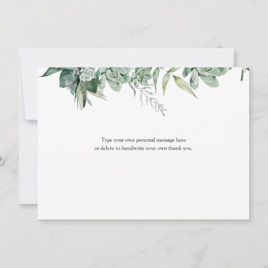 Succulte en Eucalyptus Dank je wel (Achterkant)