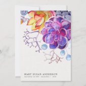 Succulte foto in het houden van geheugen Funeral P Aankondiging (Achterkant)