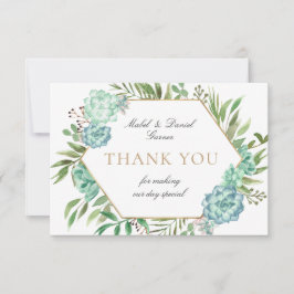 Succulte Geometrische Lijst Weddenschap Hartelijk  Bedankkaart