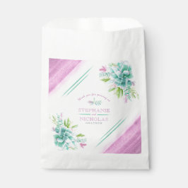 Succulte groene roze waterverf aangepaste bruiloft bedankzakje