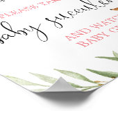 Succulte gunsten tekenen roze gouden herten baby s poster (Hoek)