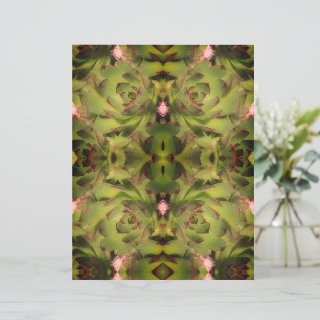 Succulte kippen en kippen Schrapboekpapier (Staand voorkant)