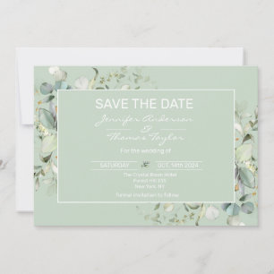 Succulte kleur, elegant minimalisme sparen de datu save the date