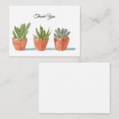 Succulte Planten, dank je kaarten Notitiekaartje (Voorkant / Achterkant)