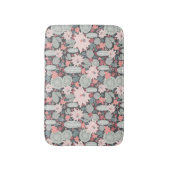 Succulte Planten en cactus in roze Mint Patroon Badmat (Voorkant Verticaal)