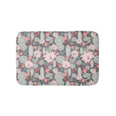 Succulte Planten en cactus in roze Mint Patroon Badmat (Voorkant)