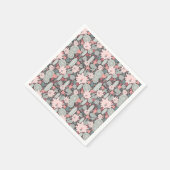 Succulte Planten en cactus in roze Mint Patroon Servet (Hoek)