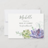 Succulte planten zullen je mijn eerbetoon zijn kaart (Voorkant)