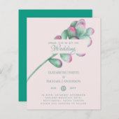 Succulte Roze Blush Mint Green Budget Wedding (Voorkant / Achterkant)