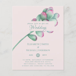 Succulte Roze Blush Mint Green Budget Wedding