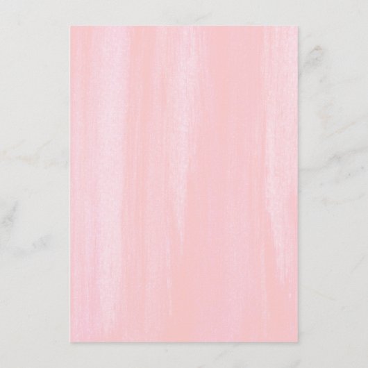 Succulte roze finale bruiloft details informatiekaartje (Achterkant)