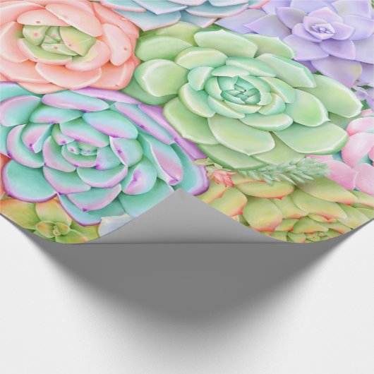 Succulte Waterverf kleurrijke pasta blij Cadeaupapier (Hoek)
