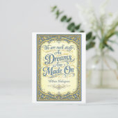 "Such Stuff as Dreams Are Made On" Shakespeare Briefkaart (Staand voorkant)