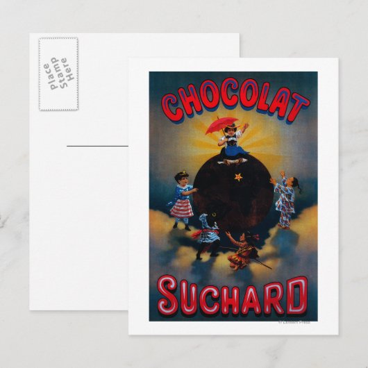 Suchard Vintage PosterEurope Briefkaart (Voorkant / Achterkant)