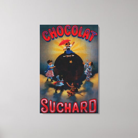 Suchard Vintage PosterEurope Canvas Afdruk (Voorkant)