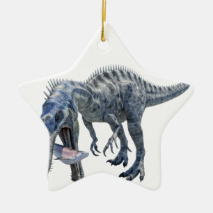 Suchomimus Dinosaur die een haai eet Keramisch Ornament