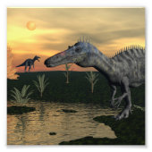 Suchomimus dinosaurussen - 3D rendering Foto Afdruk (Voorkant)