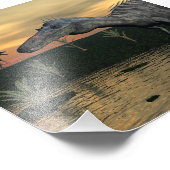 Suchomimus dinosaurussen - 3D rendering Foto Afdruk (Hoek)