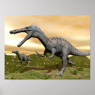 Suchomimus dinosaurussen - 3D rendering Poster