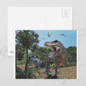 Suchomimus en Tyrannosaurus Meet Briefkaart (Voorkant / Achterkant)
