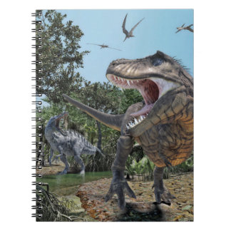 Suchomimus en Tyrannosaurus Rex Confrontatie Notitieboek