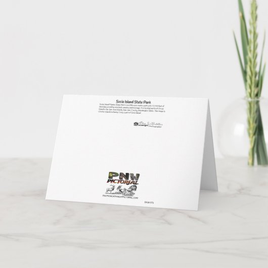 Sucia Island State Park Washington Hartelijk dank Bedankkaart (Achterkant)