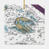 Sucia Island WA Chart Keramisch Ornament (Achterkant)