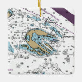 Sucia Island WA Chart Keramisch Ornament (Voorkant)