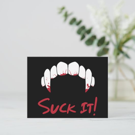 Suck het! briefkaart (Staand voorkant)