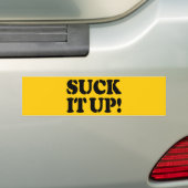 SUCK HET! BUMPERSTICKER (Op auto)