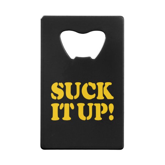 SUCK HET! CREDITKAART FLESSENOPENER (Achterkant)