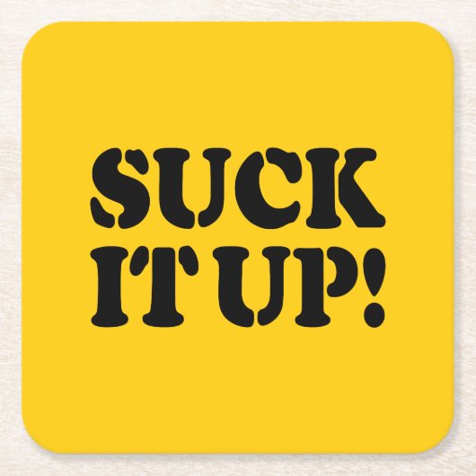 SUCK HET! KARTONNEN ONDERZETTERS (Voorkant)